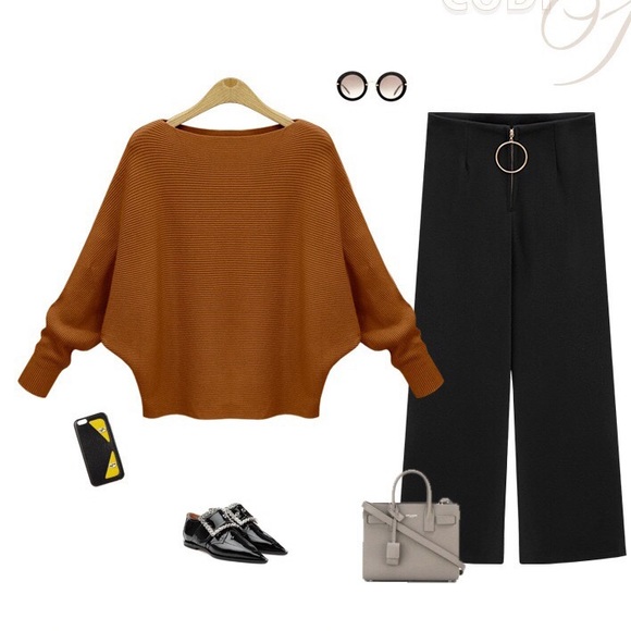 Dolman Sleeves Knit Top - Picture 4 of 5